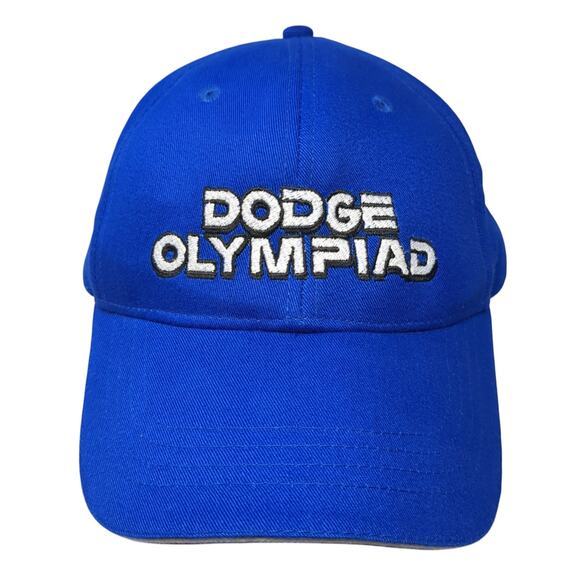 Dodge Olympiad Strapback Hat Solid Blue One Size Embroidered Toppers - Picture 1 of 9